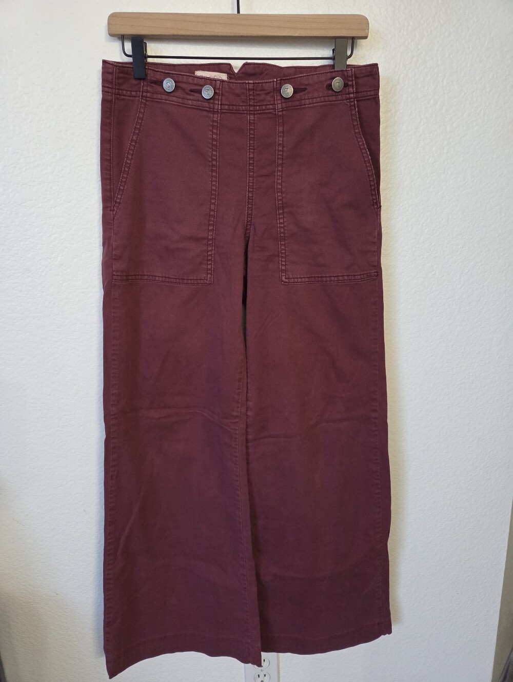 Pilcro The Kit High-Rise Wide-Leg Utility Trouser Women's Size 27